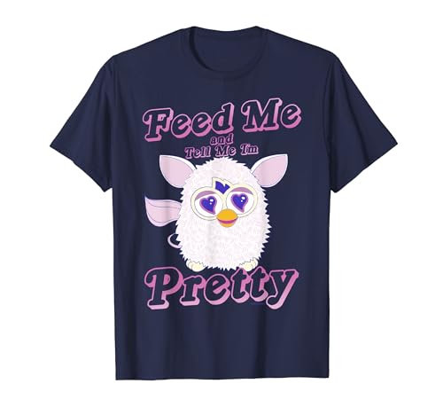 Furby Feed Me And Tell Me I'm Pretty Cute Logo Portrait T-Shirt