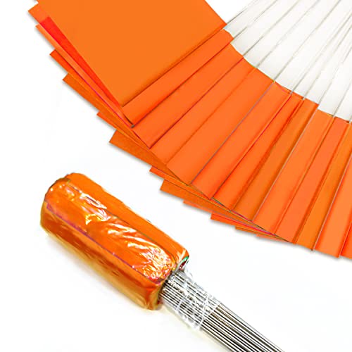 Zozen 100Pack Marking Flags, Orange Marker Flags - 15x4x5 Inch, Lawn Flags, Landscape Flags, Marker Flags for Lawn, Survey Flags, Irrigation Flags, Match with for Distance Measuring Wheel.