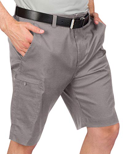 Cargo Golf Shorts for Men - Dry Fit, Large Pockets, Lightweight, Moisture Wicking, 4-Way Stretch Charcoal