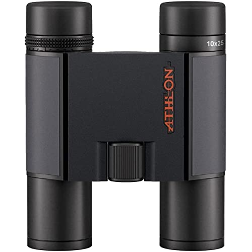 Athlon Optics 10x25 Midas G2 UHD Black Binoculars with Eye Relief for Adults and Kids, High-Powered Binoculars for Hunting, Birdwatching, and More