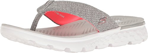 Skechers Performance Women's On The Go 400 Vivacity Flip Flop, Gray/Pink, 11 M US