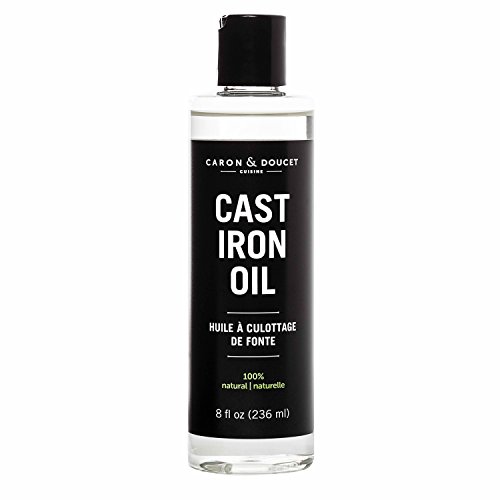 CARON & DOUCET - Cast Iron Seasoning & Cleaning Oil | 100% Plant-Based & Food Grade! | Best for Seasoning, Restoring, Curing and Care (8oz)