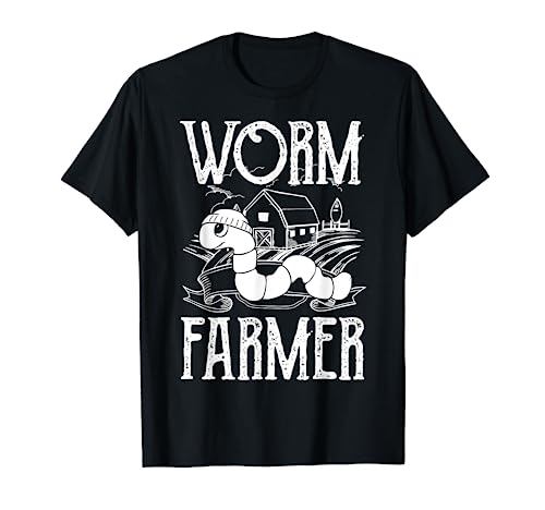Worm Farmer Vermiculture Gardening Farming Compost T-Shirt