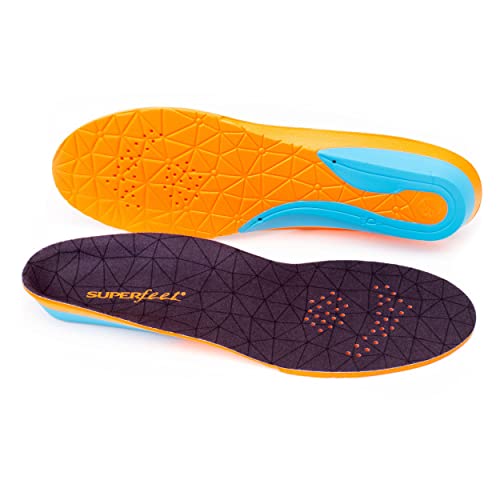 Superfeet All-Purpose Cushion Insoles - Trim-To-Fit Medium Arch Support Comfort Foam Inserts for Workout Shoes - Professional Grade - Men 9.5-11 / Women 10.5-12