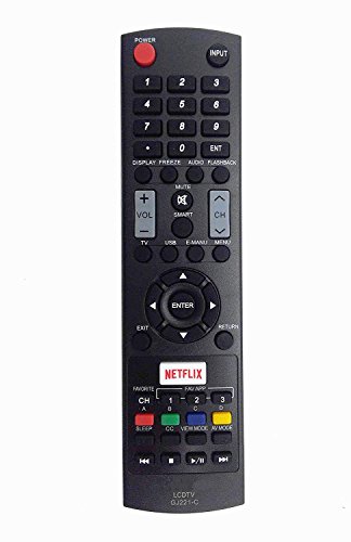 New GJ221-C Remote Control Replacement for Sharp AQUOS TV 32LE653U 40LE653U LC-32LE653U LC-40LE653U LC-43LE653U LC-48LE551U LC-48LE653U LC-55LE653U LC-65LE645U LC-65LE653U LC-65LE654U