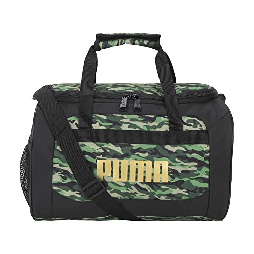 PUMA Kids' Evercat Transformation Duffel, Green Camo/Gold, One Size