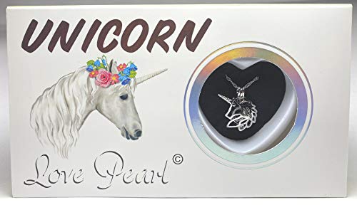 Unicorn Love Wish Pearl Kit Chain Necklace Kit Pendant Cultured Pearl in Kit Set With Stainless Steel Chain 16'