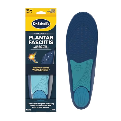 Dr. Scholl’s Plantar Fasciitis Pain Relief Orthotic Insoles, Immediately Relieves Pain: Heel, Spurs, Arch Support, Distributes Foot Pressure, Trim to Fit Shoe Inserts: Men's Size 8-13, 1 Pair