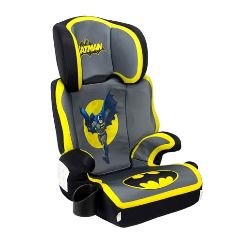 KidsEmbrace High Back Booster Car Seat, DC Comics Batman Black, Grey, Yellow