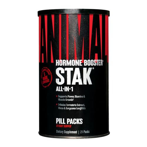 Animal Stak – Complete Natural Hormone Booster Supplement with Tribulus – Natural Testosterone Booster for Athletes – Contains Estrogen Blockers – 1 Month Cycle