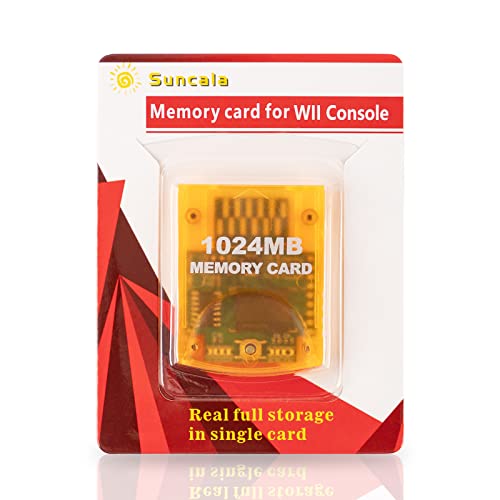 Suncala Memory Card Compatible with Gamecube and Wii Console, 1024MB Memory Card for Nintendo Gamecube