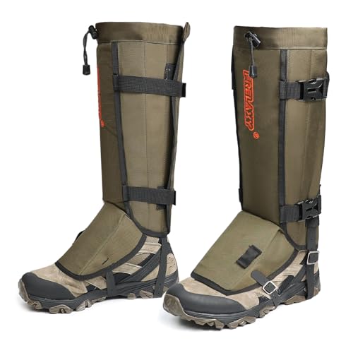 Frelaxy Snake Gaiters, Waterproof Snake Guard Chaps, Snake Bite Protection for Lower Legs, Adjustable Snake Proof Gaiters for Hunting/Outdoor Working, Fit for Men & Women