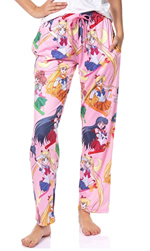Bioworld Sailor Moon Women's Allover Character Print Adult Lounge Sleep Bottoms Pajama Pants (XX-Large)