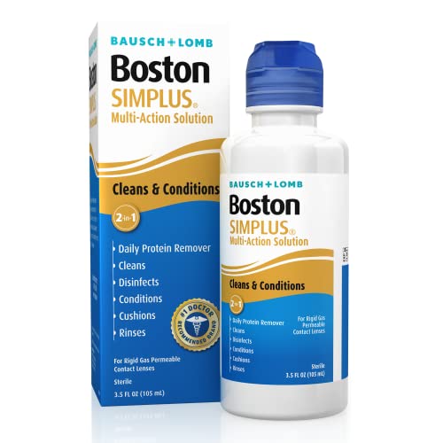 Boston Simplus Contact Lens Solution, for Gas Permeable Contact Lenses, 3.5 Fl Oz