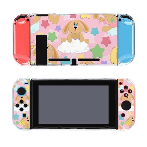 AoHanan Babies with Bunny Switch Screen Protector Case Cover Full Accessories Switch Game Case Protection Skin for Switch Console and Joy-Cons