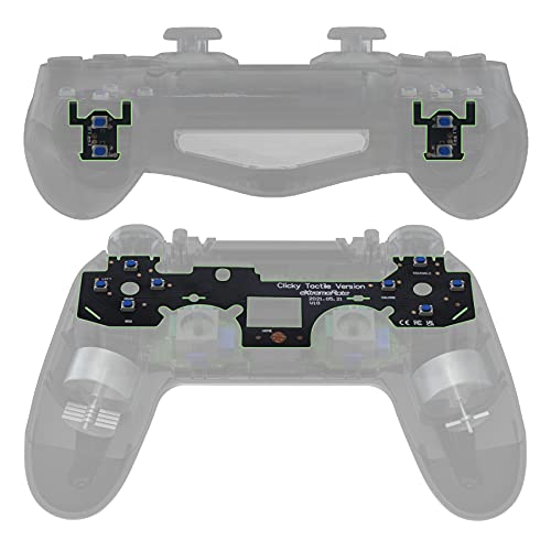 eXtremeRate Whole Tactile Clicky Kit for PS4 Controller Shoulder Face Dpad Buttons, Custom Flashshot Button Stop Flex Cable, Mouse Click Kit for PS4 Controller CUH-ZCT2 JDM-040/050/055