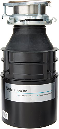 Whirlpool GC2000PE 1/2 hp in Sink Disposer with power cord, Black