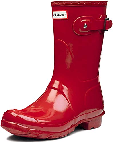 Hunter Women's Original Short Gloss Rain Boot, Military Red, 7