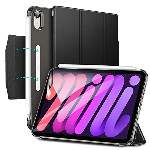 ESR for iPad Mini 6 Case, iPad Mini 6th Generation Case(8.3 inch, 2021), Trifold Smart Case with Magnetic Clasp, Auto Sleep and Wake, Slim and Lightweight, Pencil 2 Wireless Charging, Black