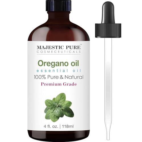 MAJESTIC PURE Oregano Essential Oil, Premium Grade, Pure and Natural Premium Quality Oil, 4 fl oz