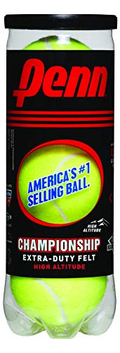 Penn Championship High Altitude - Extra Duty Felt Pressurized Tennis Balls, 1 Can, 3 Balls