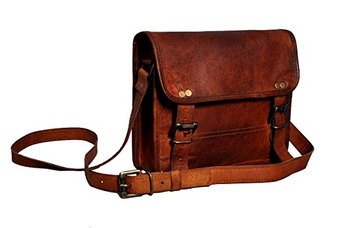 Shy Shy Let’s Touch The Sky IndianHandoArt 13' Inch Leather Messenger Bag vintange satchel bag Crossbody Bags for Men and Women unisex office bag (13' (W) x 10' (H) X 3' (D))
