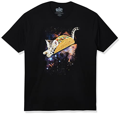 Goodie Two Sleeves Men's Taco Cat T-Shirt, Black, Medium