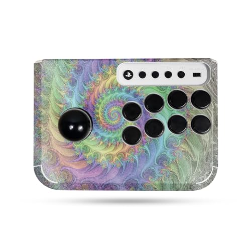 Glossy Glitter Gaming Skin Compatible with Hori Fighting Stick Mini (PS5, PS4, PC) - Tripping - Premium 3M Vinyl Protective Wrap Decal Cover - Easy to Apply | Crafted in The USA by MightySkins