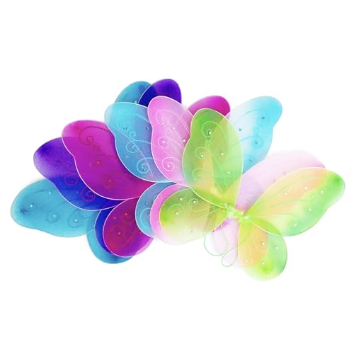 LOLASATURDAYS- fairy wings, toddler butterfly wings, fairy wings kids, fairy costume, alas, tinkerbell wings, fairy wings pack, small fairy wings - Set of 6 (12' x 10')