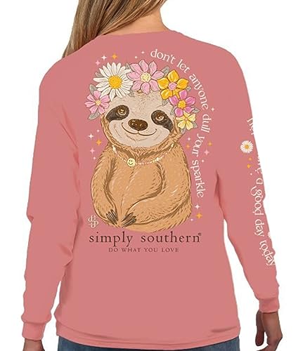 Simply Southern Don't Let Anyone Dull Your Sparkle Women's Long Sleeve T-Shirt (Large)