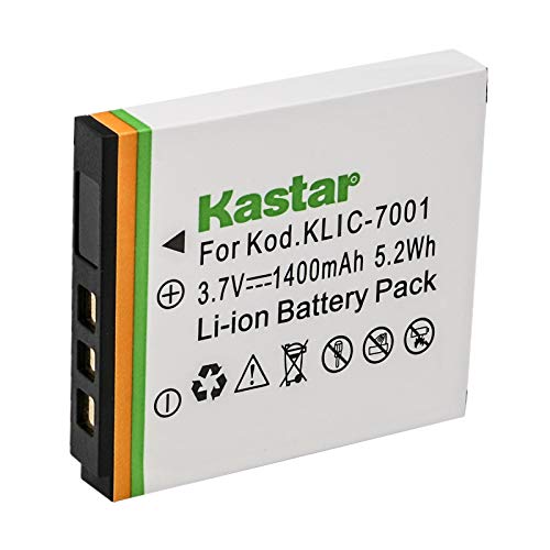 Kastar KLIC-7001 Lithium-Ion Battery Replacement for Kodak EasyShare M1073 is, M1063, M893 is, M863, M763, M853, M753, V705, V610, V570, V550 Digital Camera
