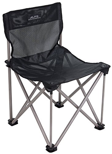 ALPS Mountaineering Adventure Folding Camping Chairs - Durable Mesh Fabric Over Powder Coated Aluminum with Simple Compact Design and Shoulder Carry Bag, Black