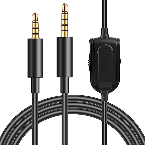 LecLooc Replacement Cable for Astro A10/A40/A30 Headset Inline Mute Volume Control Compatible with Xbox One Play Station 4 PS4 Headphone Audio Extension Cable 6.5 Feet (Black)
