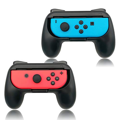 Hand Grips for Switch and Switch OLED Model Controllers, Grip for Switch Joy Con - Black(2 Packs)