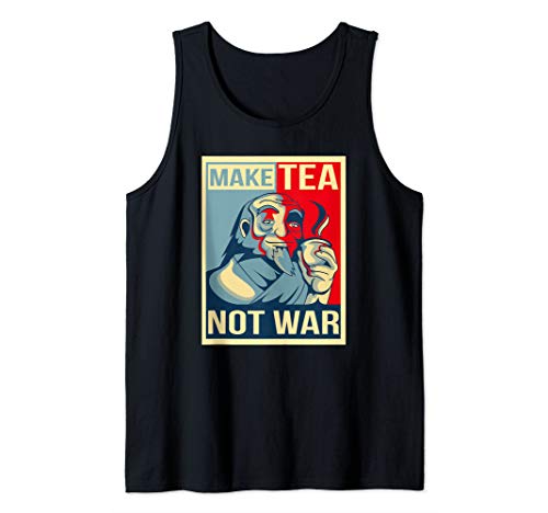 Make Tea Not War. Tealover Japanese Buddha Herbal Peace Tank Top