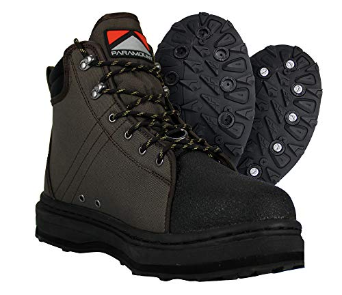 Paramount Outdoors Stonefly Cleated Sole Wading Boot, Rubber Bottom Wading Shoe (11)