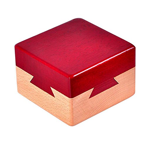 DC-BEAUTIFUL Impossible Dovetail Box Mini 3D Brain Teaser Wooden Magic Drawers Gift Jewelery Box Puzzle Toy