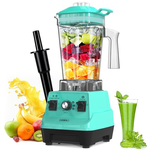 OMMO Blender 1800PW, Professional High Speed Countertop Blender with Durable Stainless Steel Blades, 60oz BPA Free Blender for Shakes and Smoothies, Nuts, Ice and Fruits, Dishwasher Safe