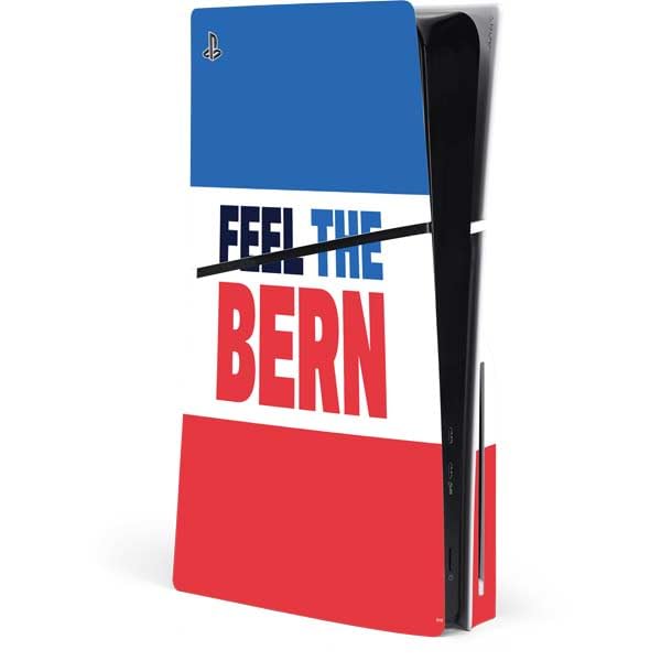 Skinit Decal Gaming Skin Compatible with PS5 Slim Disk Console - Feel The Bern Design