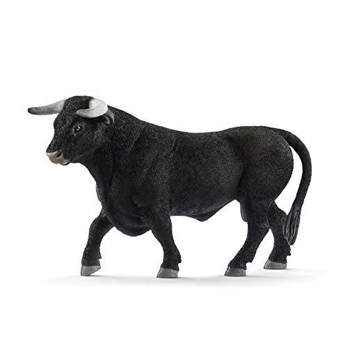Schleich Farm World, Animal Toys for Boys and Girls 3 and Above, Black Bull Cow Toy Figurine, Ages 3+, Multicolor, 3.5 Inch
