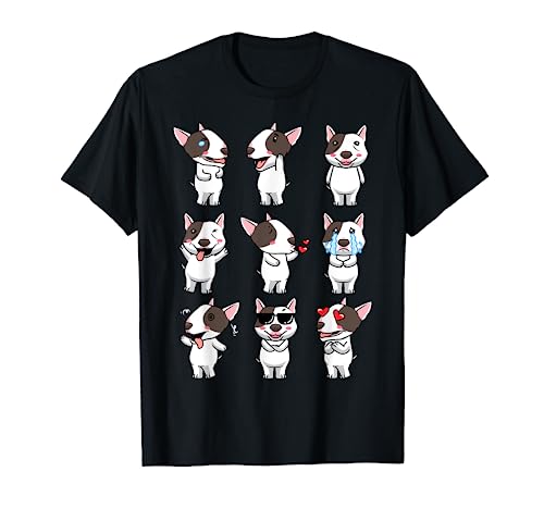 Miniature Bull Terrier Dog Emotions T-Shirt