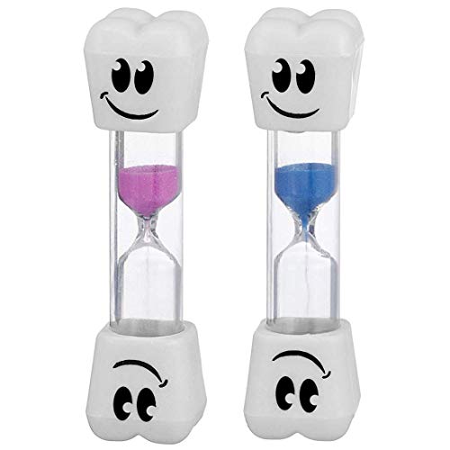 Smile Tooth 2 Minute Sand Timer Assorted Colors (2 Pack)