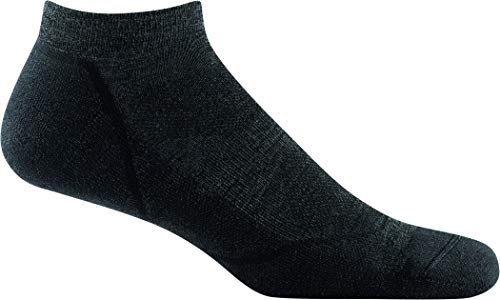 Darn Tough Men's Light Hiker No Show Lightweight with Cushion Hiking Sock (Style 1990) - Black, Large