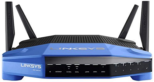 Linksys WRT AC1900 Dual-Band+ Wi-Fi Wireless Router with Gigabit & USB 3.0 Ports and eSATA, Smart Wi-Fi Enabled to Control Your Network from Anywhere (WRT1900AC) Renewed
