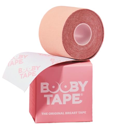Booby Tape Original Boob Tape, Instant Breast Lift, Replace Your Bra, Latex-Free, Hypoallergenic Adhesive Body Tape, 5 meters, Nude, 1 Count