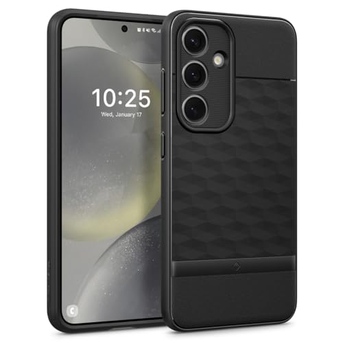 Caseology Parallax Case Compatible with Samsung Galaxy S24 Case, [Enhanced Ergonomic Design] Military Grade Drop Tested (2024) - Matte Black