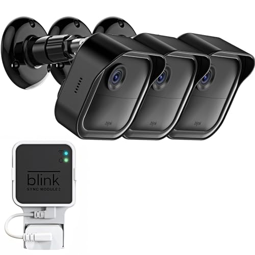 All-New Blink Outdoor Camera Surveillance Mount, 3 Pack Weatherproof Protective Housing and 360 Degree Adjustable Mount with Sync Module 2 Mount (Blink Camera are Not Included)
