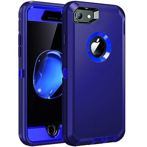 Regsun for iPhone 6s Case,iPhone 6 Case,Built-in Screen Protector, Shockproof 3-Layer Full Body Protection Rugged Heavy Duty High Impact Hard Cover Case for iPhone 6/6s 4.7 inch,Dark Blue
