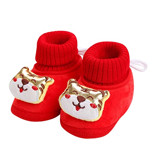 Bblulu Baby Booties Newborn Girl Boy Shoes Infant Fleece Cozy Boots Waterproof Warm Fur Lining Non-slip Outdoor Winter Shoes