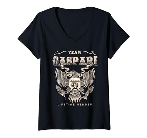 Womens Team Gaspari Lifetime Member - Gaspari Name V-Neck T-Shirt